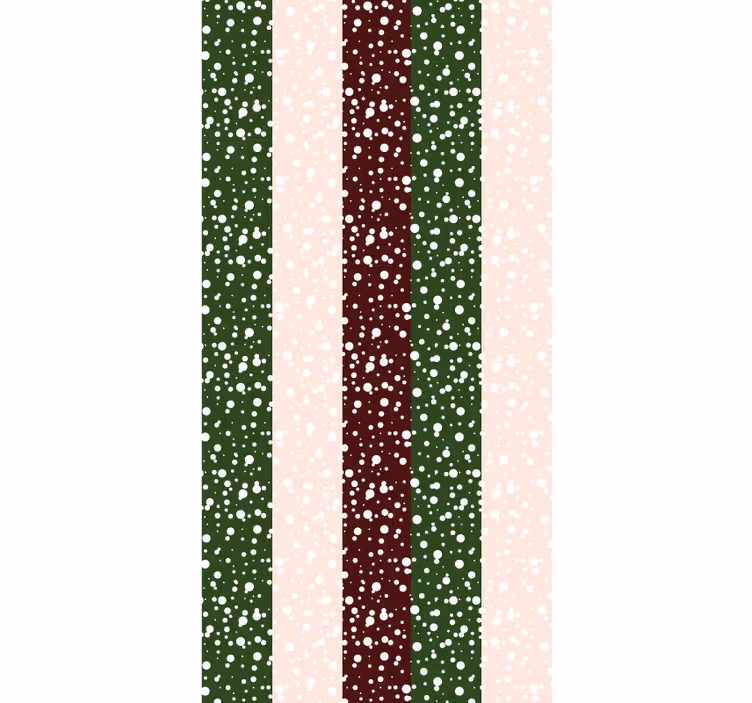 Kar dikey duvar kağıdı ile yeşil kırmızı çizgili - TenStickers
