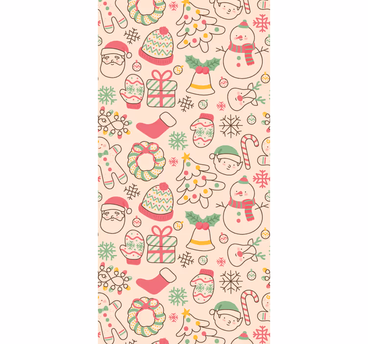 Bayram sezonu tezahüratı Noel duvar kağıdı - TenStickers