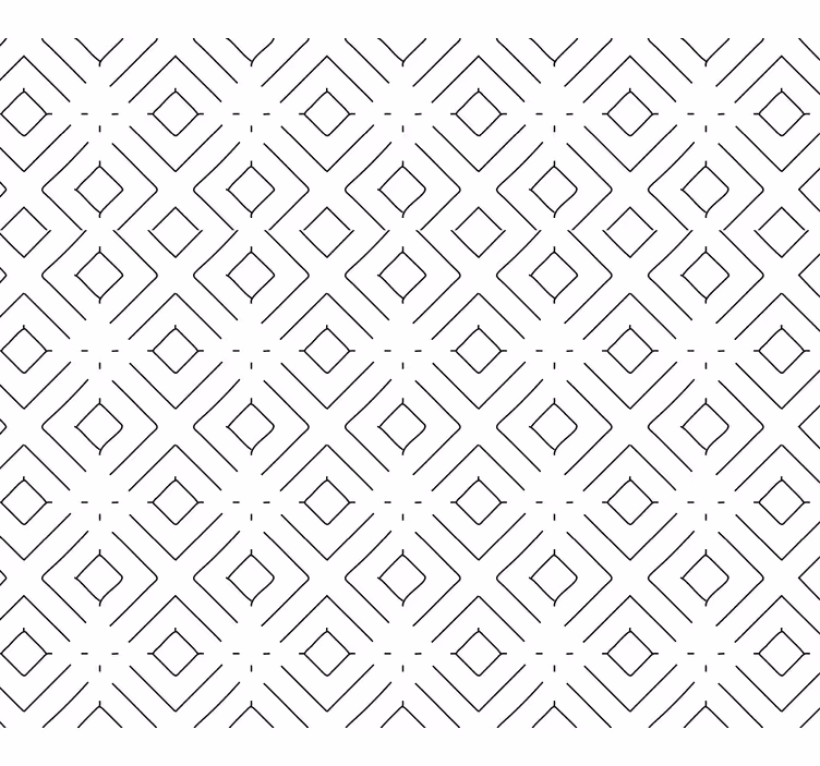 Geometrik siyah / beyaz kare duvar kağıdı - TenStickers