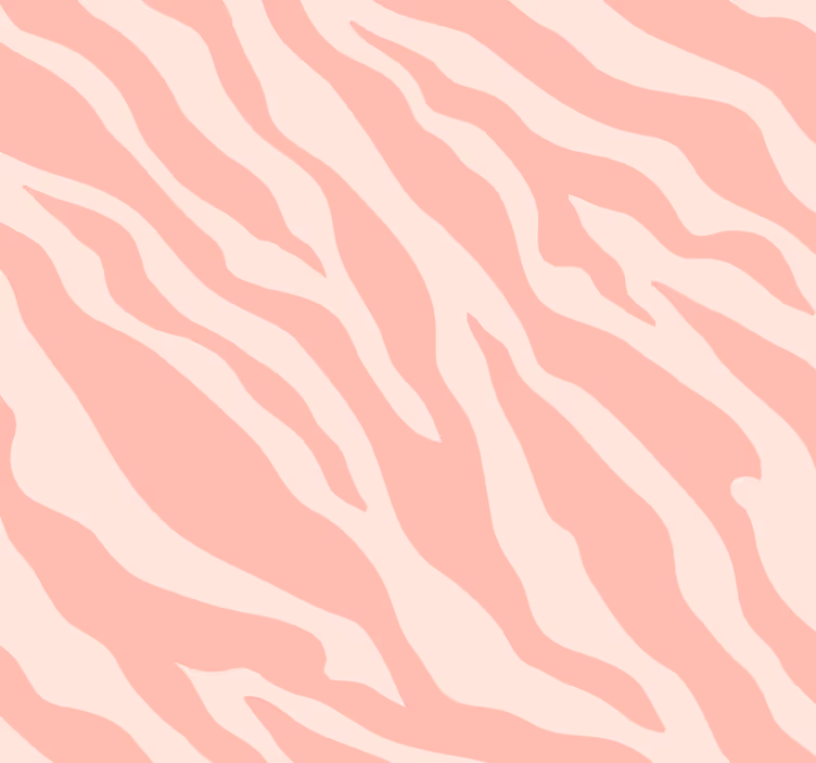 Pembe zebra baskı hayvan duvar kağıdı - TenStickers