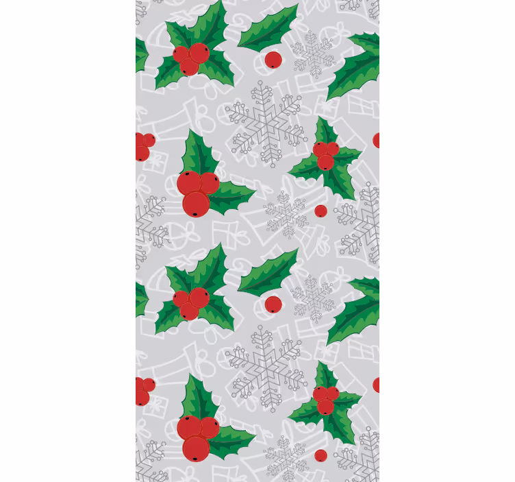 şenlikli kutsal desen Noel duvar kağıdı - TenStickers