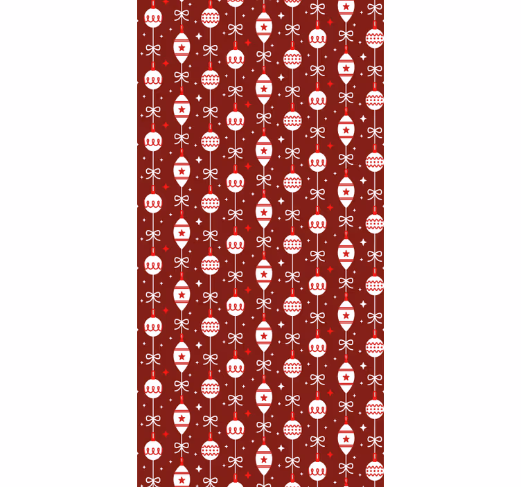 şenlikli kafatası motifi Noel duvar kağıdı - TenStickers