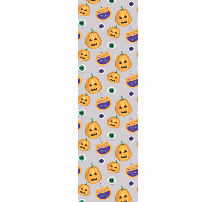 Kabak deseni cadılar bayramı duvar kağıdı - TenStickers