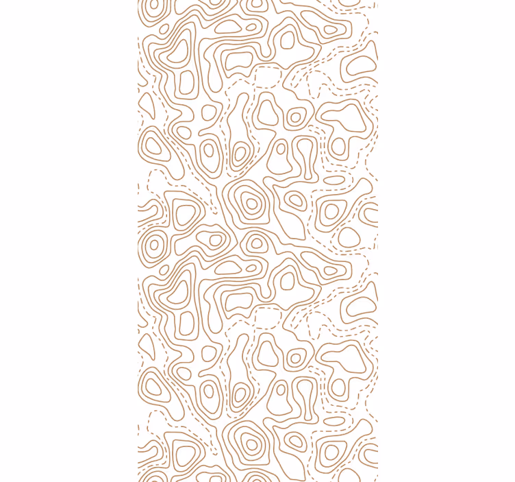 Soyut topografik çizgiler soyut duvar kağıdı - TenStickers