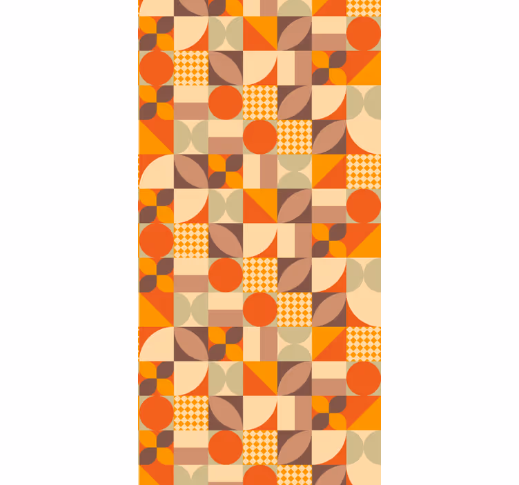 Retro geometrik şekiller geometrik duvar kağıdı - TenStickers