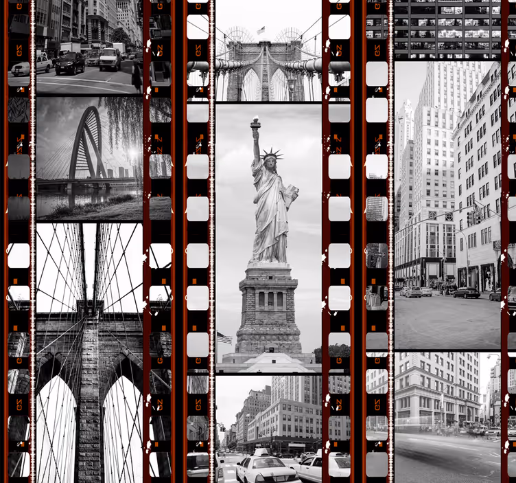 New york kolaj duvar kağıdı - TenStickers