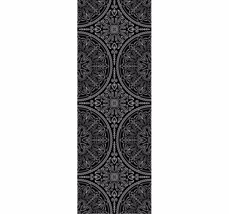 Zentangle tarzı süs çiçekli duvar kağıdı - TenStickers