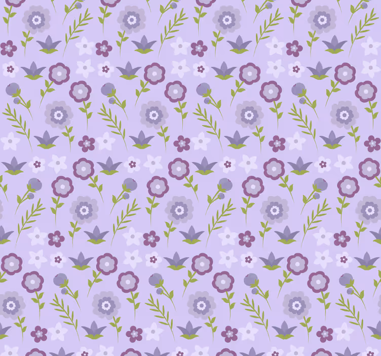 çiçek motifli desen çiçek desenli duvar kağıdı - TenStickers