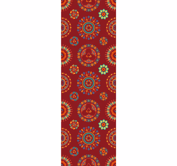 Süslü mandala deseni çiçek süs duvar kağıdı - TenStickers