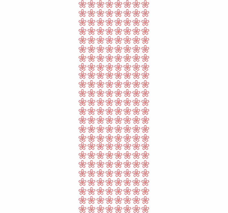 Kore kırmızı çiçekler duvar kağıdı - TenStickers