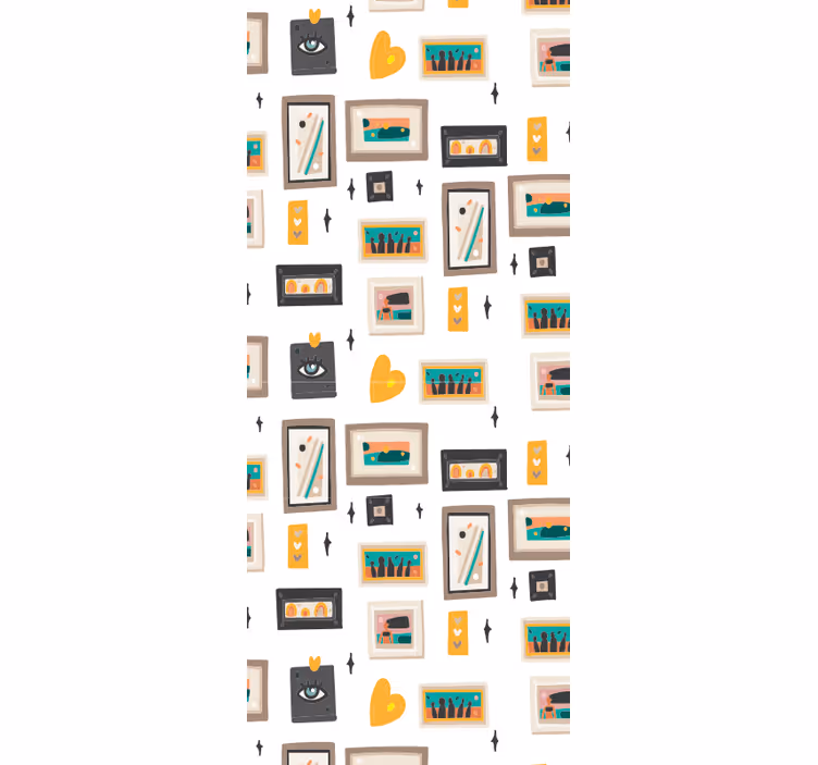 Retro ofis motifleri endüstriyel duvar kağıdı - TenStickers