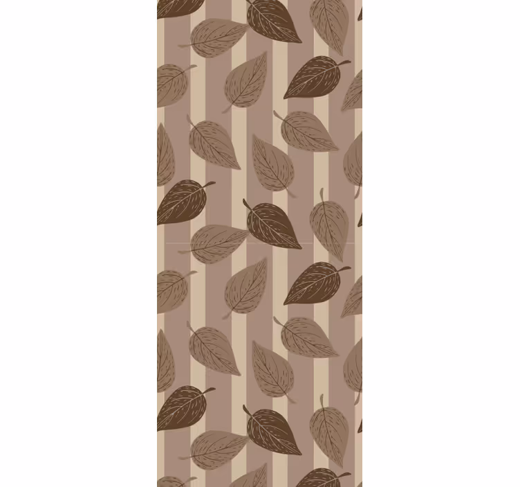 Feuilles kahverengi sanat duvar kağıdı - TenStickers