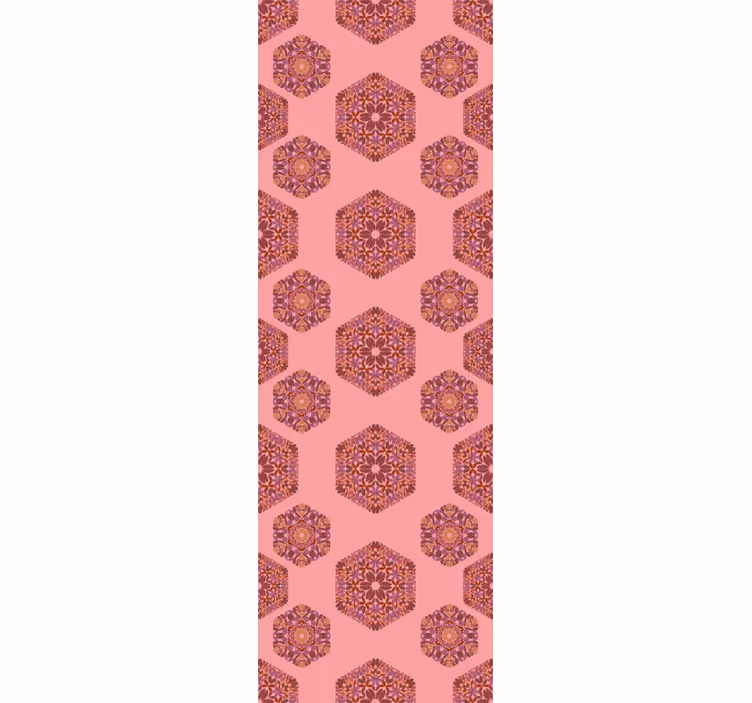 Mandala altıgen fayans oturma odası duvar kağıdı - TenStickers