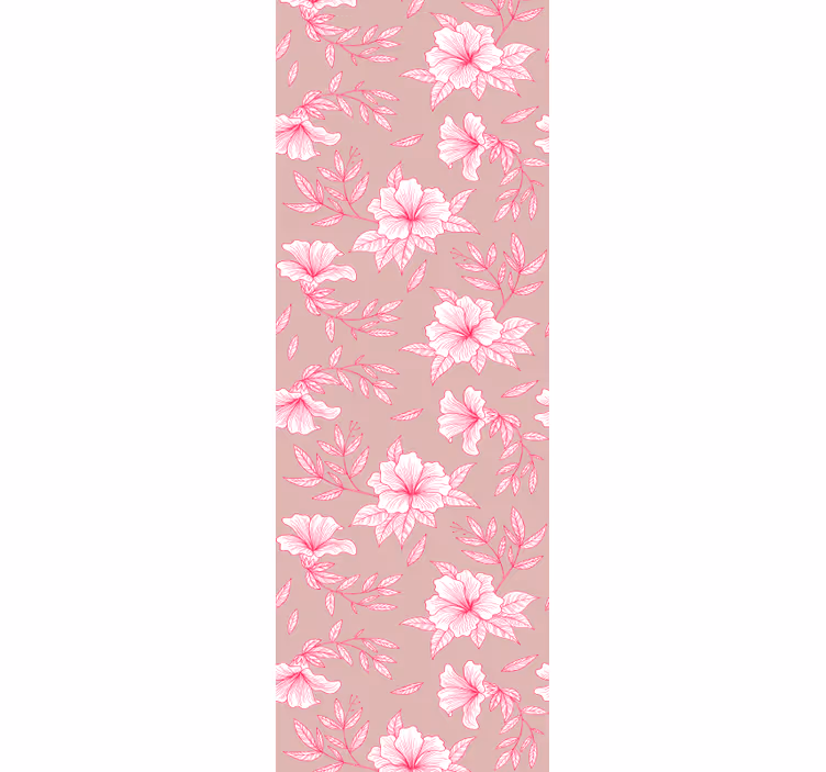 Neon pembe lotus çiçeği duvar kağıdı - TenStickers
