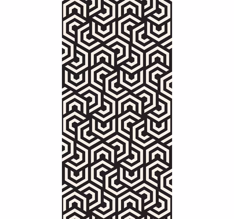 Labirent tasarımı geometrik duvar kağıdı - TenStickers