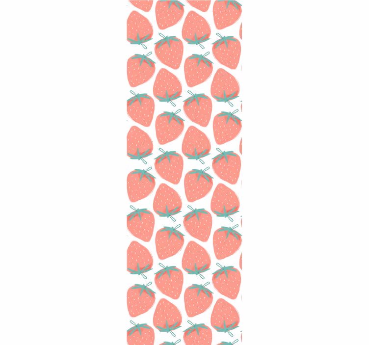 Sorunsuz çilek pastel mutfak duvar kağıdı - TenStickers