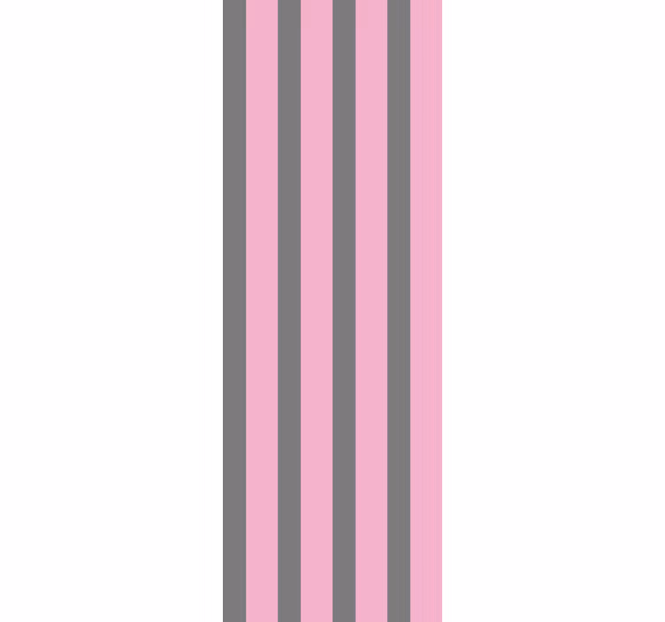 Pembe ve gri kalın çizgili dikey duvar kağıdı - TenStickers