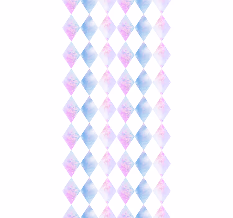 Geometrik palyaço kare duvar kağıdı - TenStickers