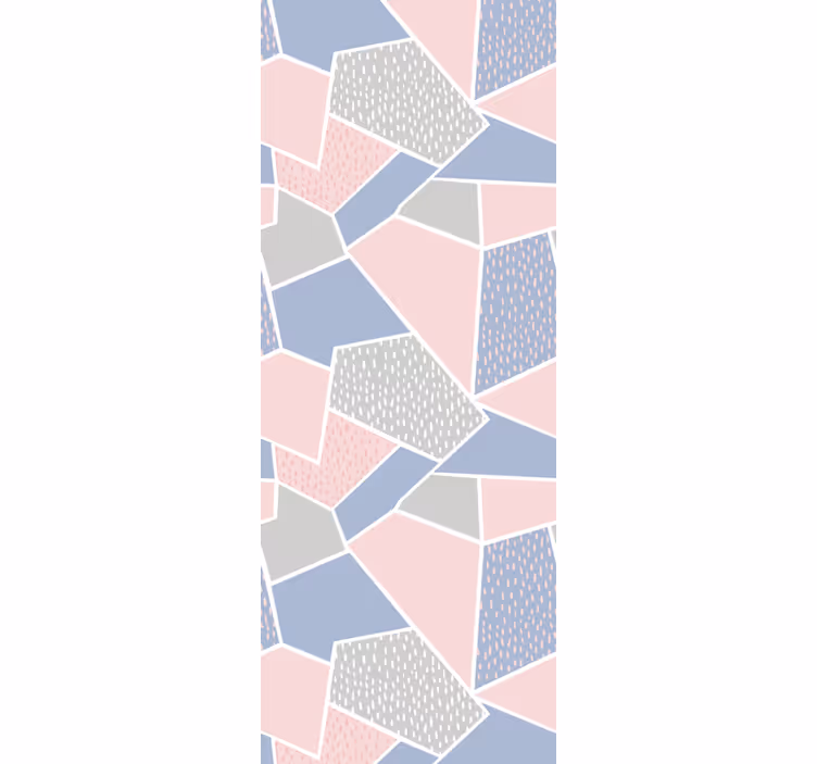 İskandinav geometrik yumuşak pastel salon duvar kağıdı - TenStickers