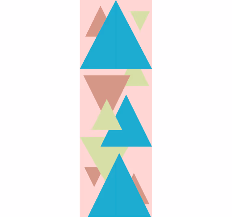 Geometrik şekiller duvar geometrik duvar kağıdı - TenStickers
