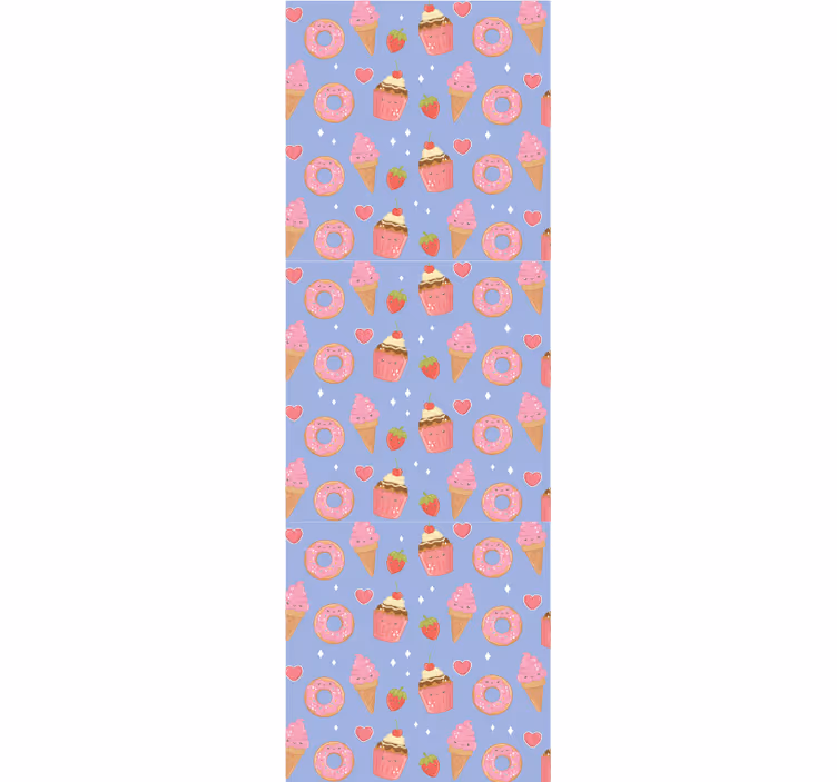 Tatlı tatlı deseni bebek odası duvar kağıdı - TenStickers