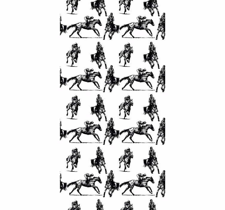 Atlı motif hayvan duvar kağıdı - TenStickers