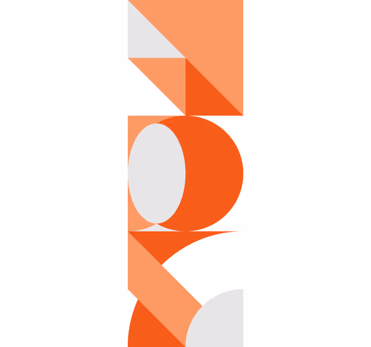 Geometrik daire füzyonu geometrik duvar kağıdı - TenStickers