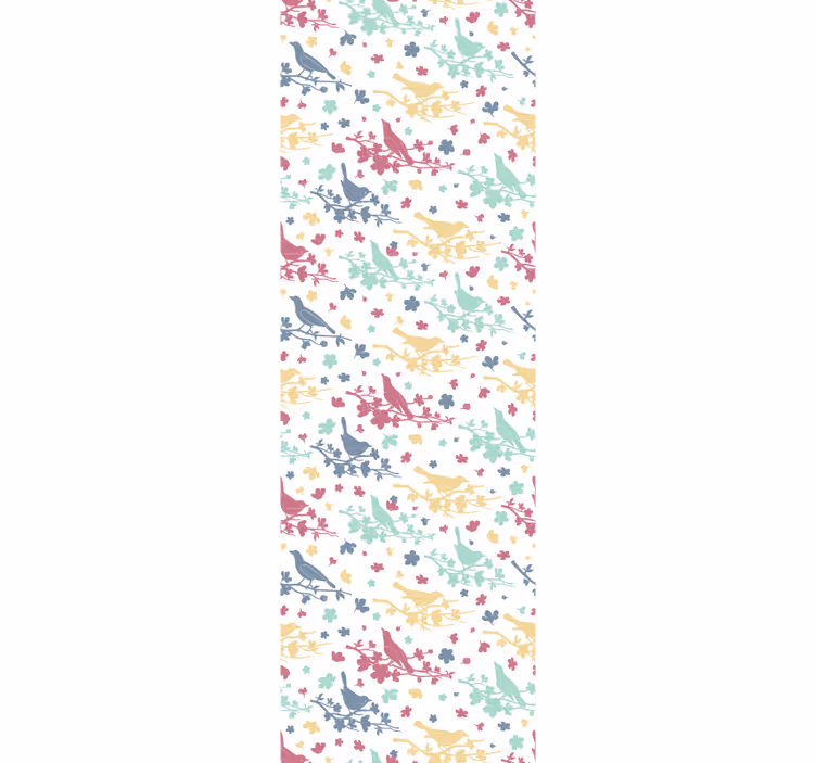 Kuş desen motifi kuşlar duvar kağıdı - TenStickers