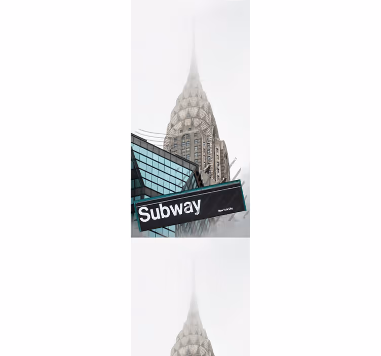 şehir içi metro girişi şehir ve ülke duvar kağıdı - TenStickers