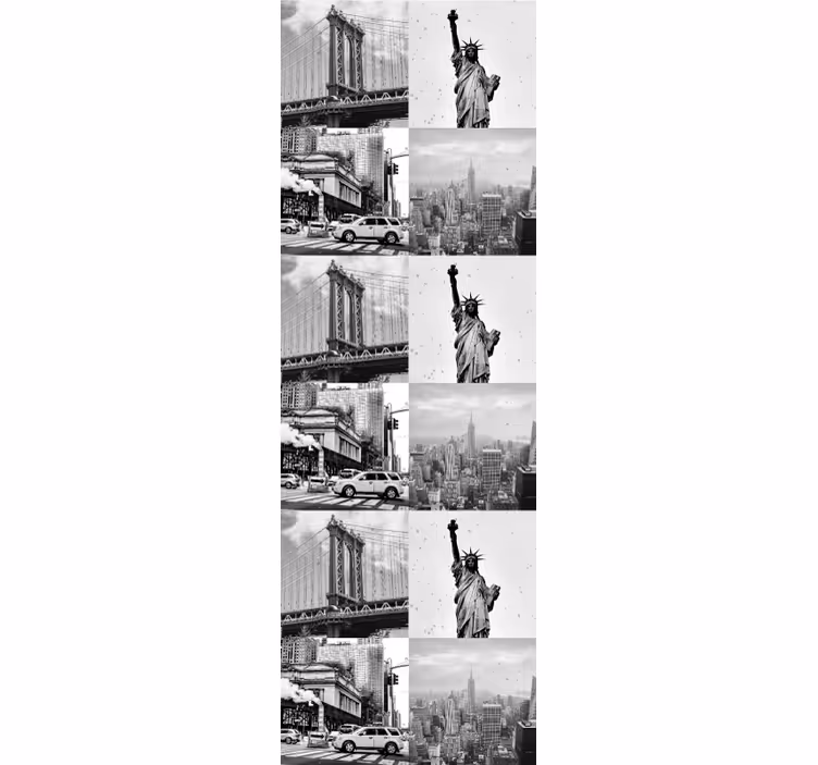 Nyc gri kolaj new york duvar kağıdı - TenStickers