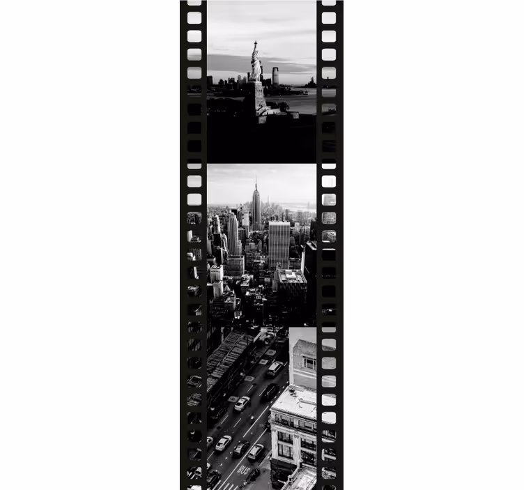 Nyc fotoğraf bandı kolaj new york duvar kağıdı - TenStickers