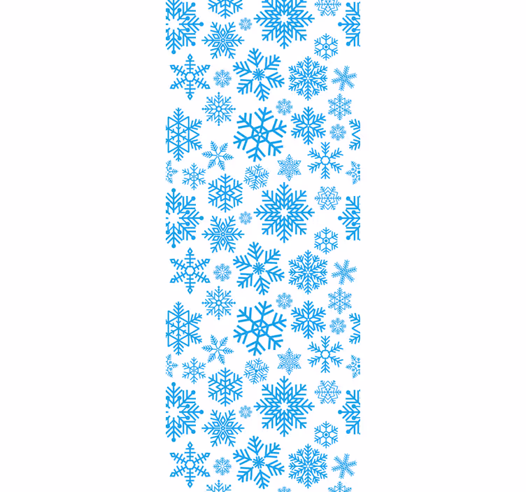 Mevsimsel kar tanesi motifi Noel duvar kağıdı - TenStickers