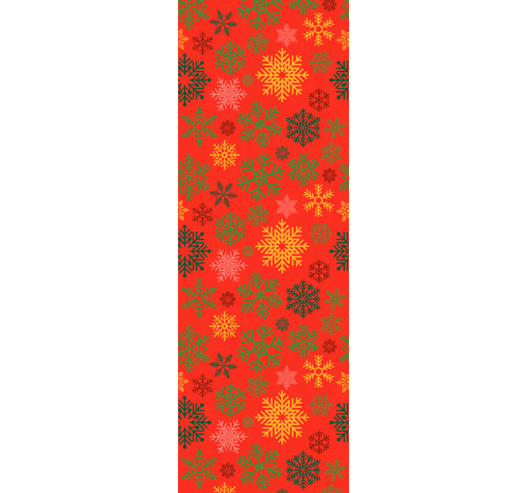 Kış kar taneleri tasarım noel duvar kağıdı - TenStickers