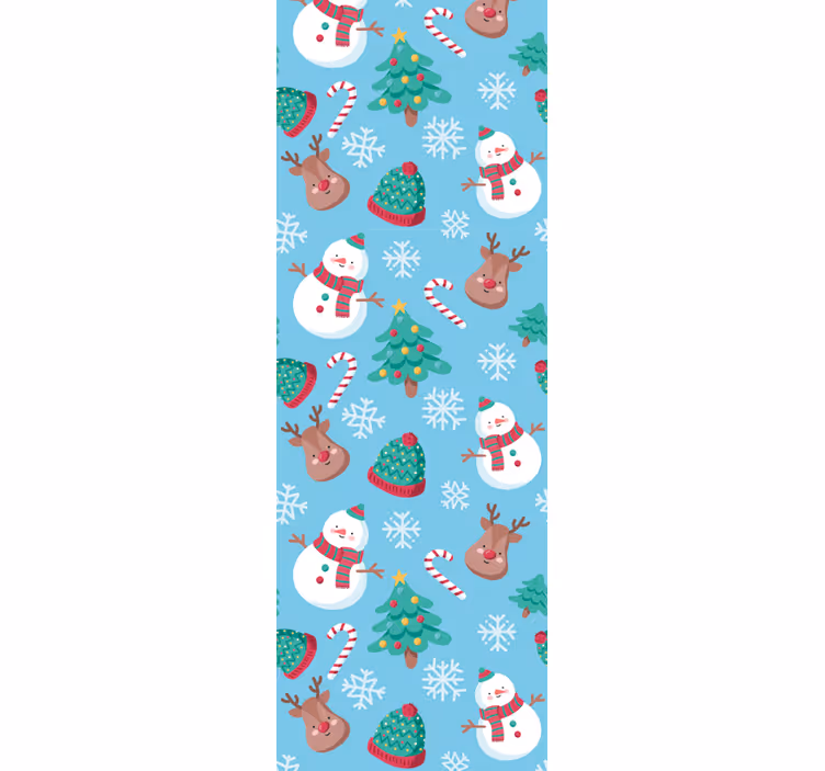 Bayram sezonu deseni Noel duvar kağıdı - TenStickers