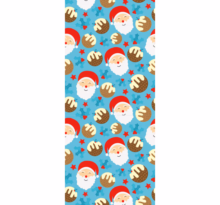 Noel baba süt duvar kağıdı ile kurabiye yeme - TenStickers