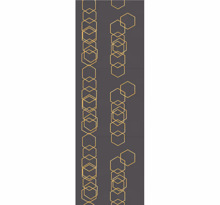 Geometrik doğrusal tasarım geometrik duvar kağıdı - TenStickers