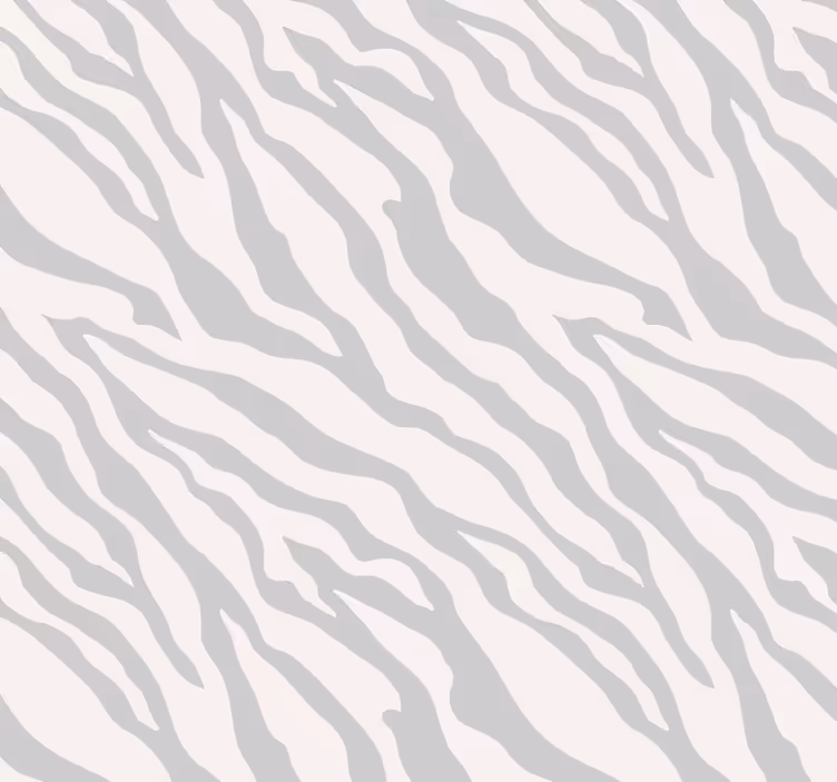 Açık gri zebra desen oturma odası duvar kağıdı - TenStickers