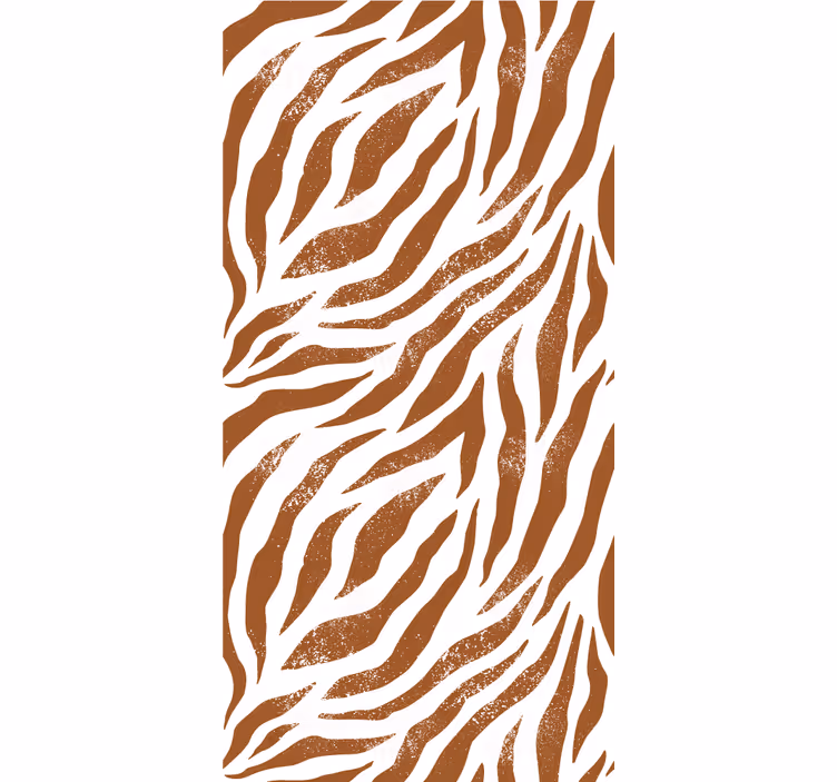 Kahverengi zebra hayvan baskı odası duvar kağıdı - TenStickers