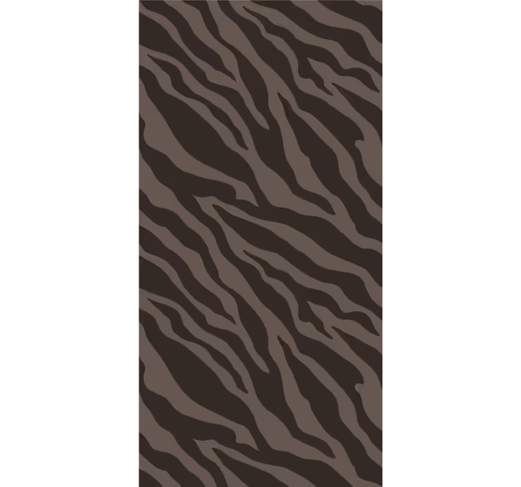 Zebra duvar kağıtları şık siyah ve kahverengi desen - TenStickers
