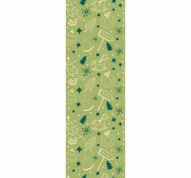 Bayram tatili motifleri Noel duvar kağıdı - TenStickers
