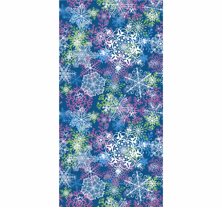 Kar tanesi topluluğu Noel duvar kağıdı - TenStickers