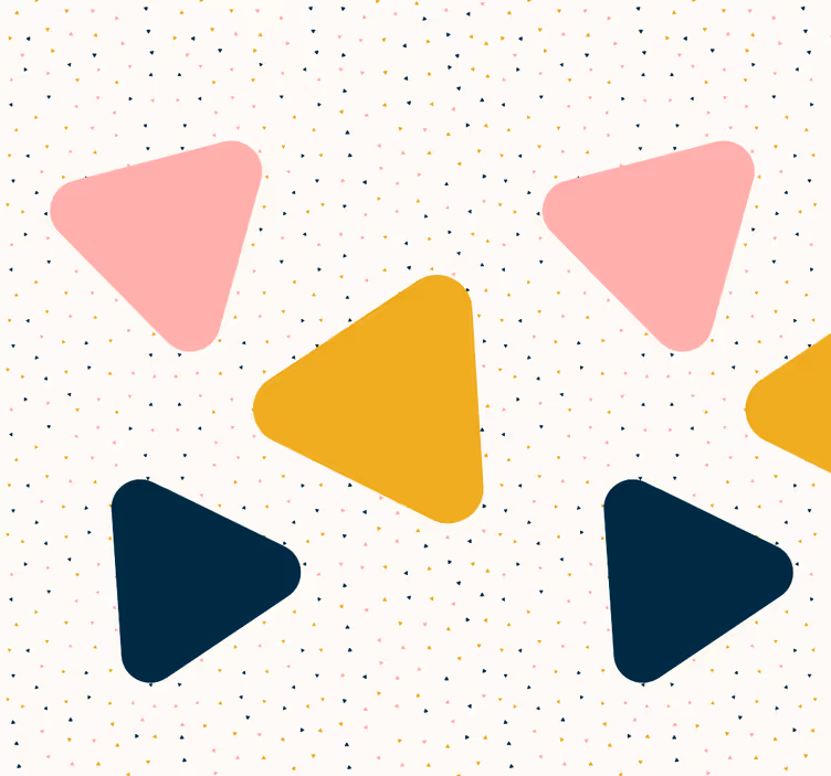 Daire desen duvar kağıdı üçgen yağmur - TenStickers