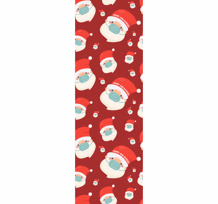 Neşeli ve maskeli noel duvar kağıdı - TenStickers