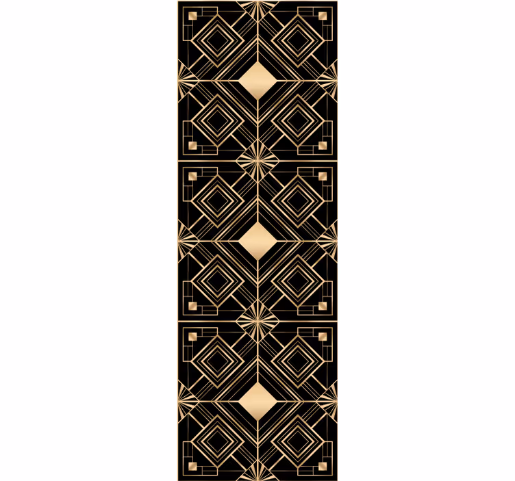 Modern sanat siyah ve altın deco duvar kağıdı - TenStickers