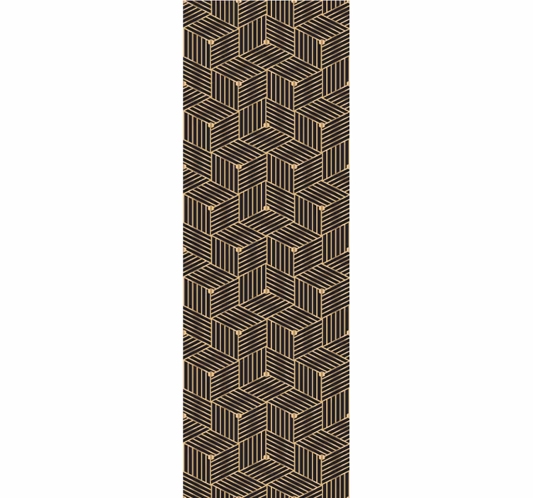 Altın geometrik deco desen kare duvar kağıdı - TenStickers