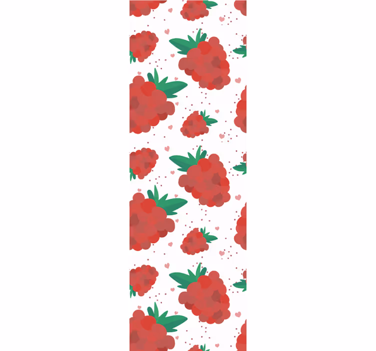 Ahududu deseni doğa duvar kağıdı - TenStickers