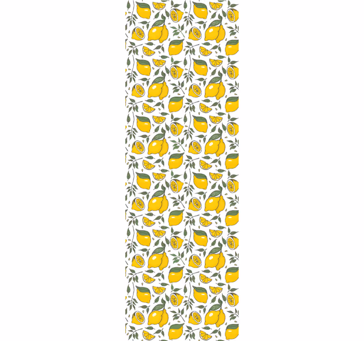 Limon botanik deseni doğa duvar kağıdı - TenStickers