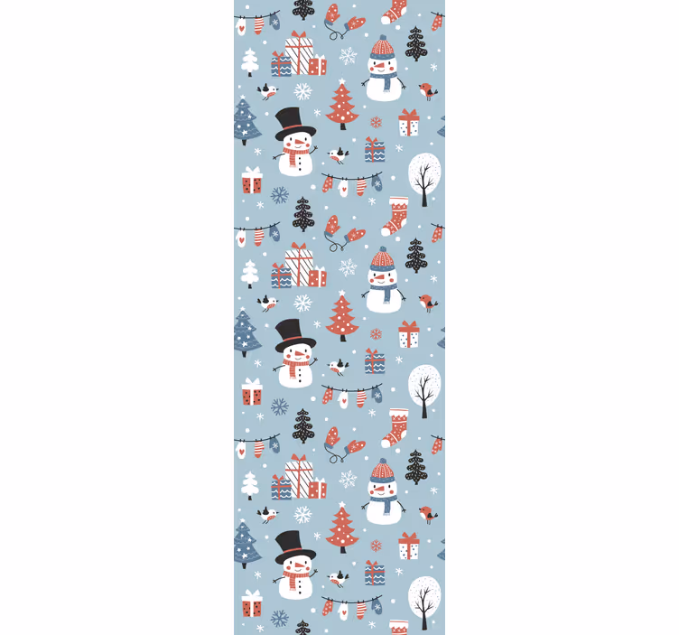 şenlikli mevsimsel desen Noel duvar kağıdı - TenStickers