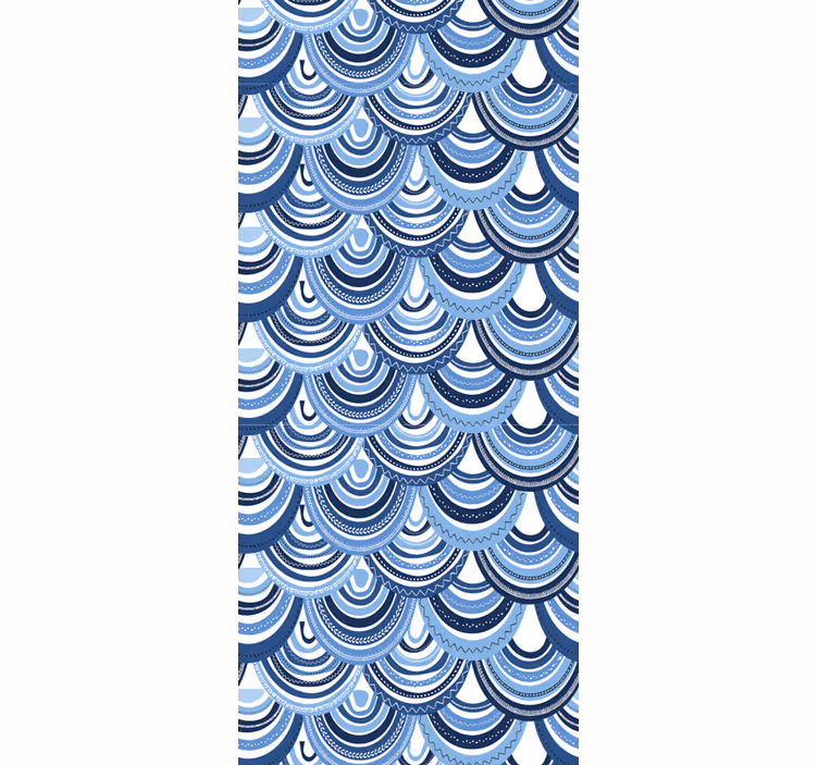 Tarak deseni geometrik duvar kağıdı - TenStickers