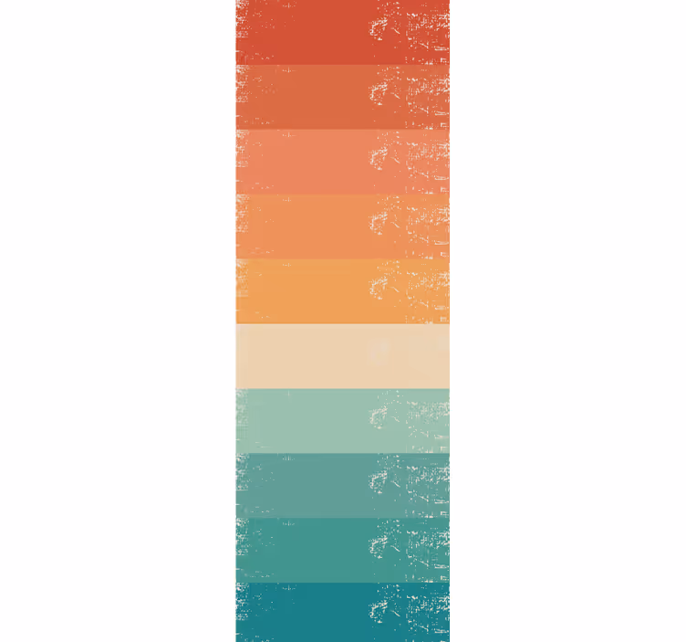 Retro çizgili gökkuşağı duvar kağıdı - TenStickers
